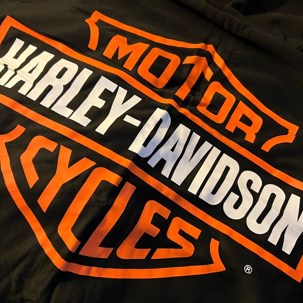 Harley-Davidson Black and Orange Logo blanket